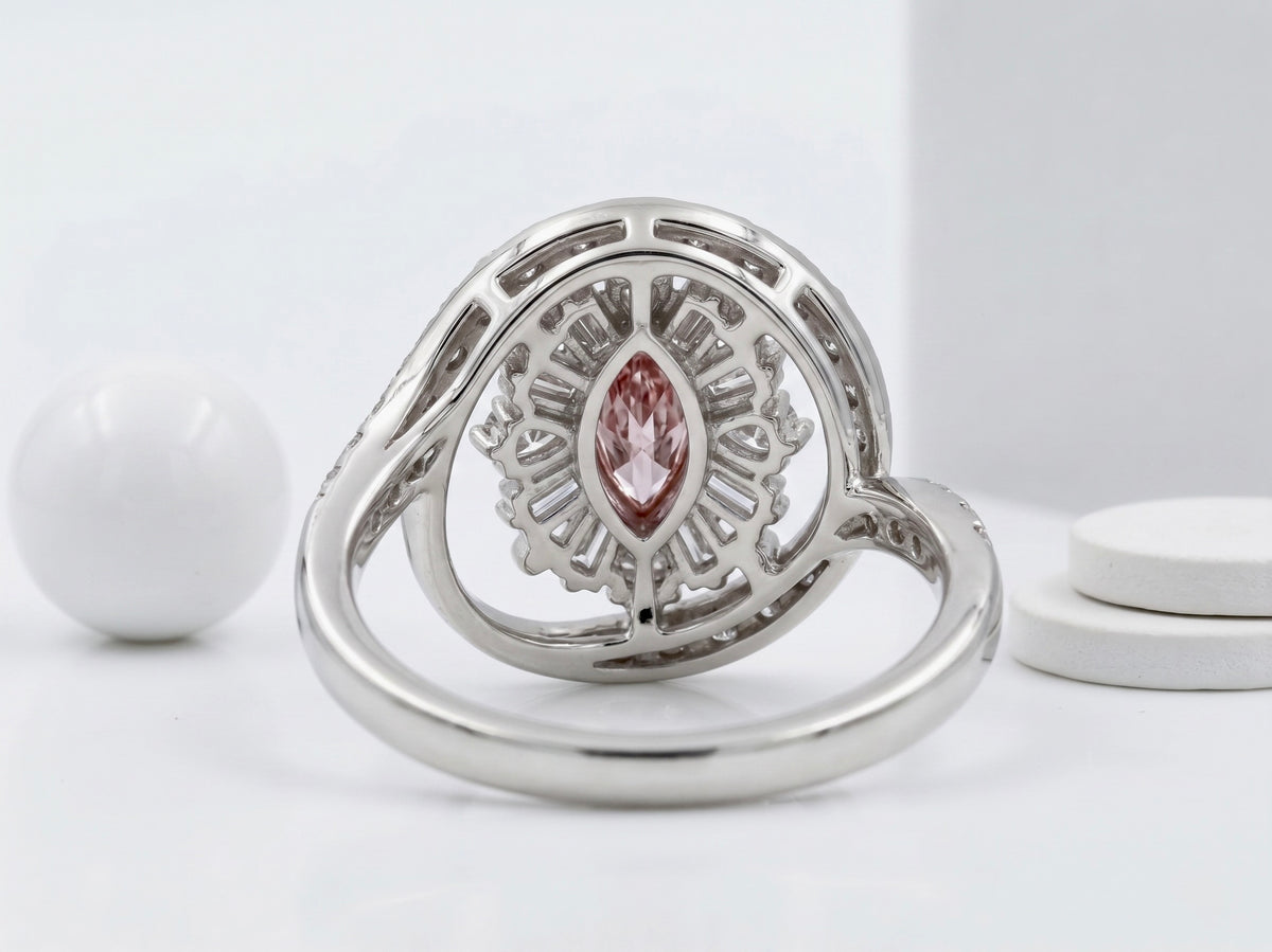 Aura Blossom Marquise Pink Diamond Ring