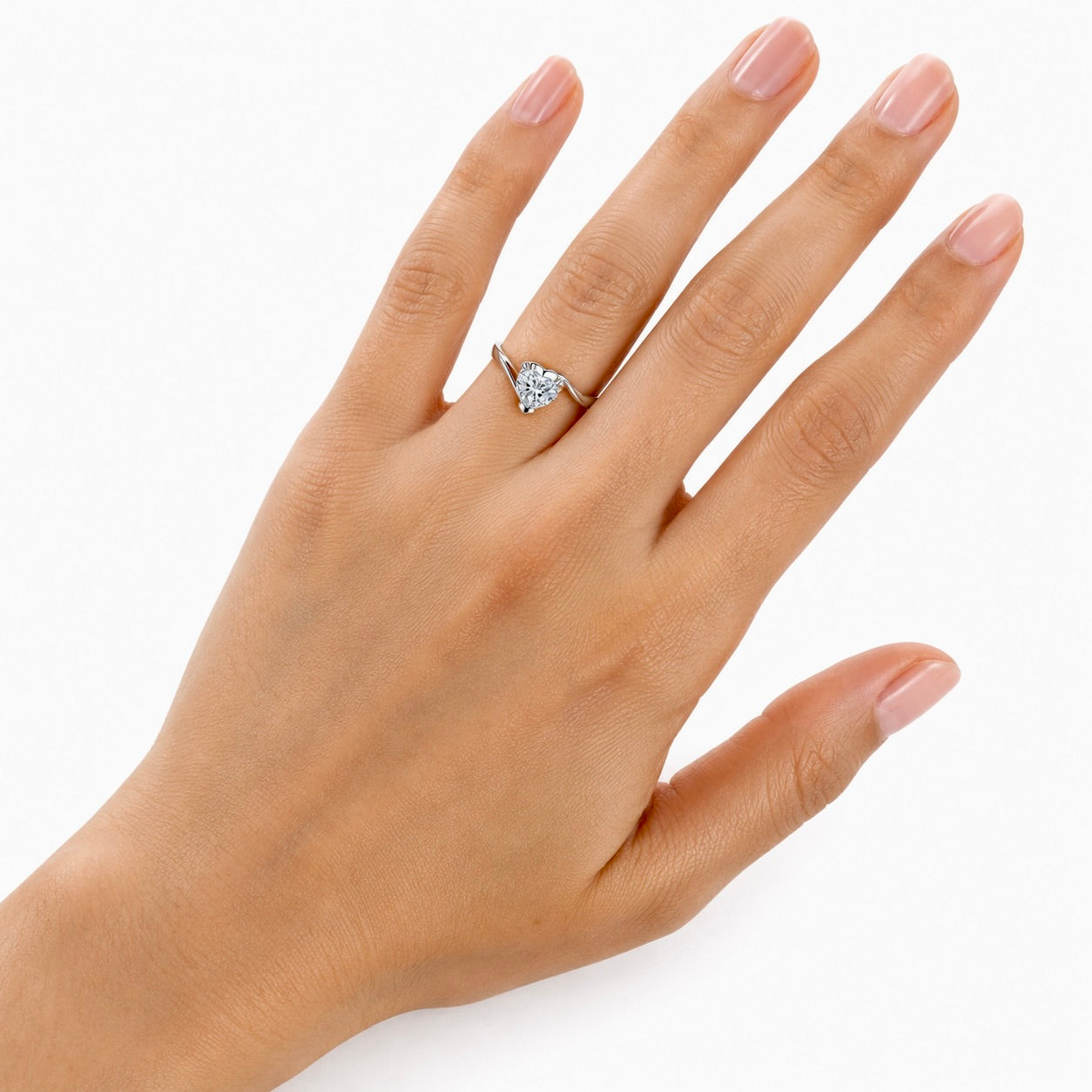 Heart-Shaped Solitaire Ring