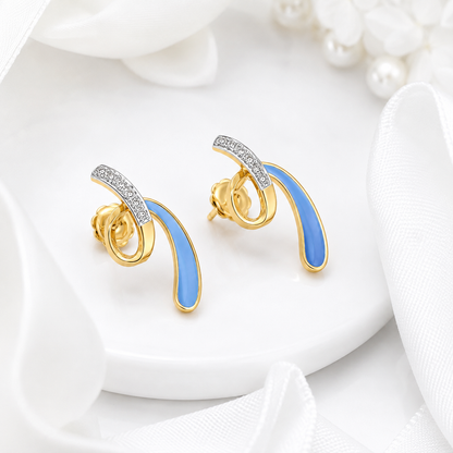 Enamel Swirl Earrings