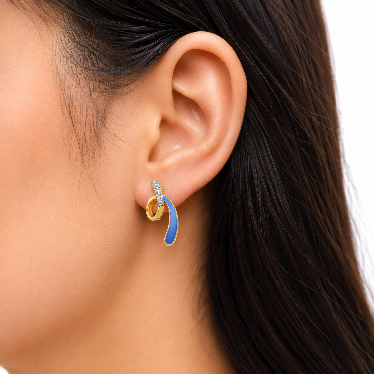 Enamel Swirl Earrings