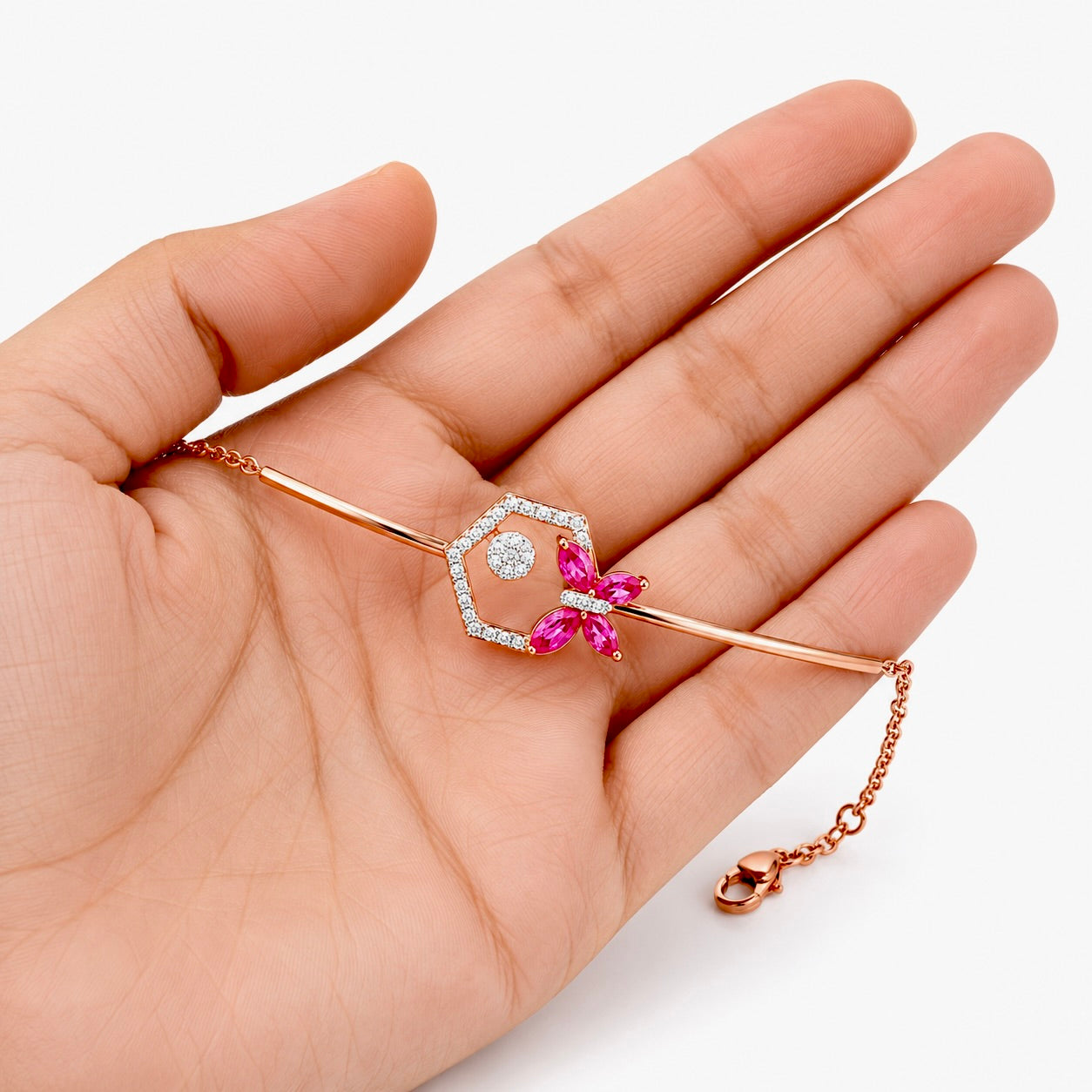 Hexagon Butterfly Bangle
