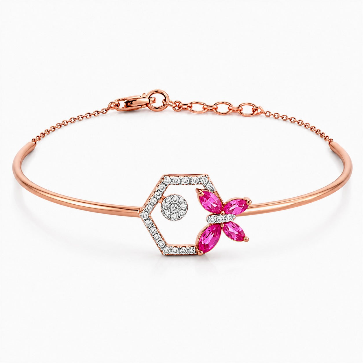Hexagon Butterfly Bangle
