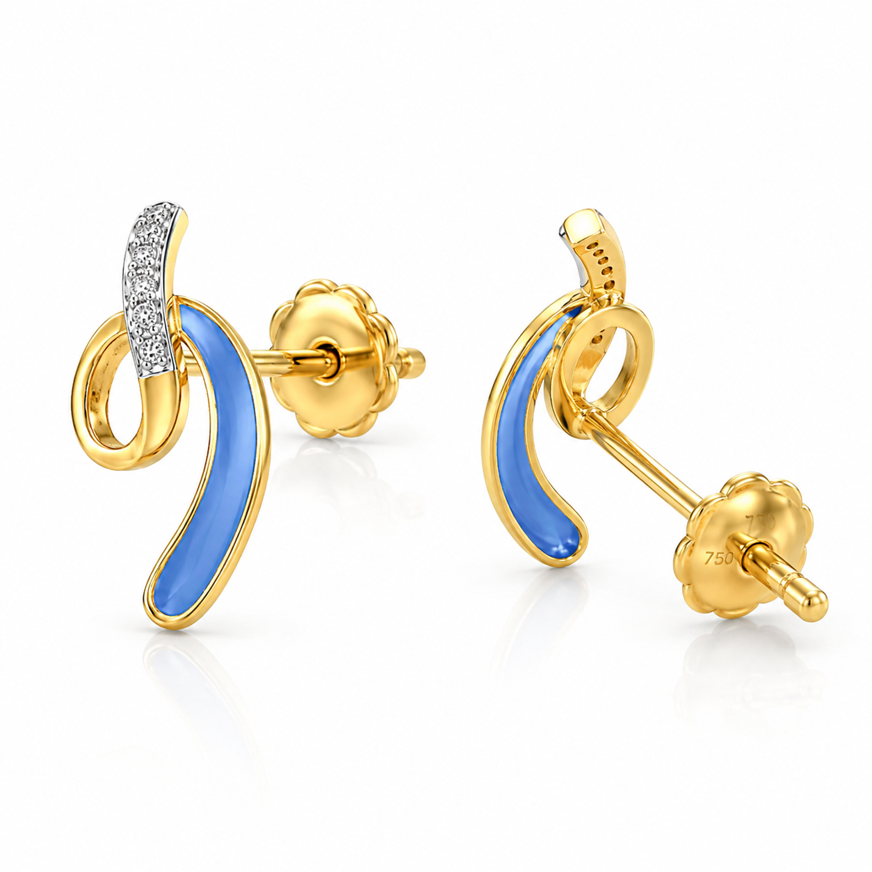Enamel Swirl Earrings
