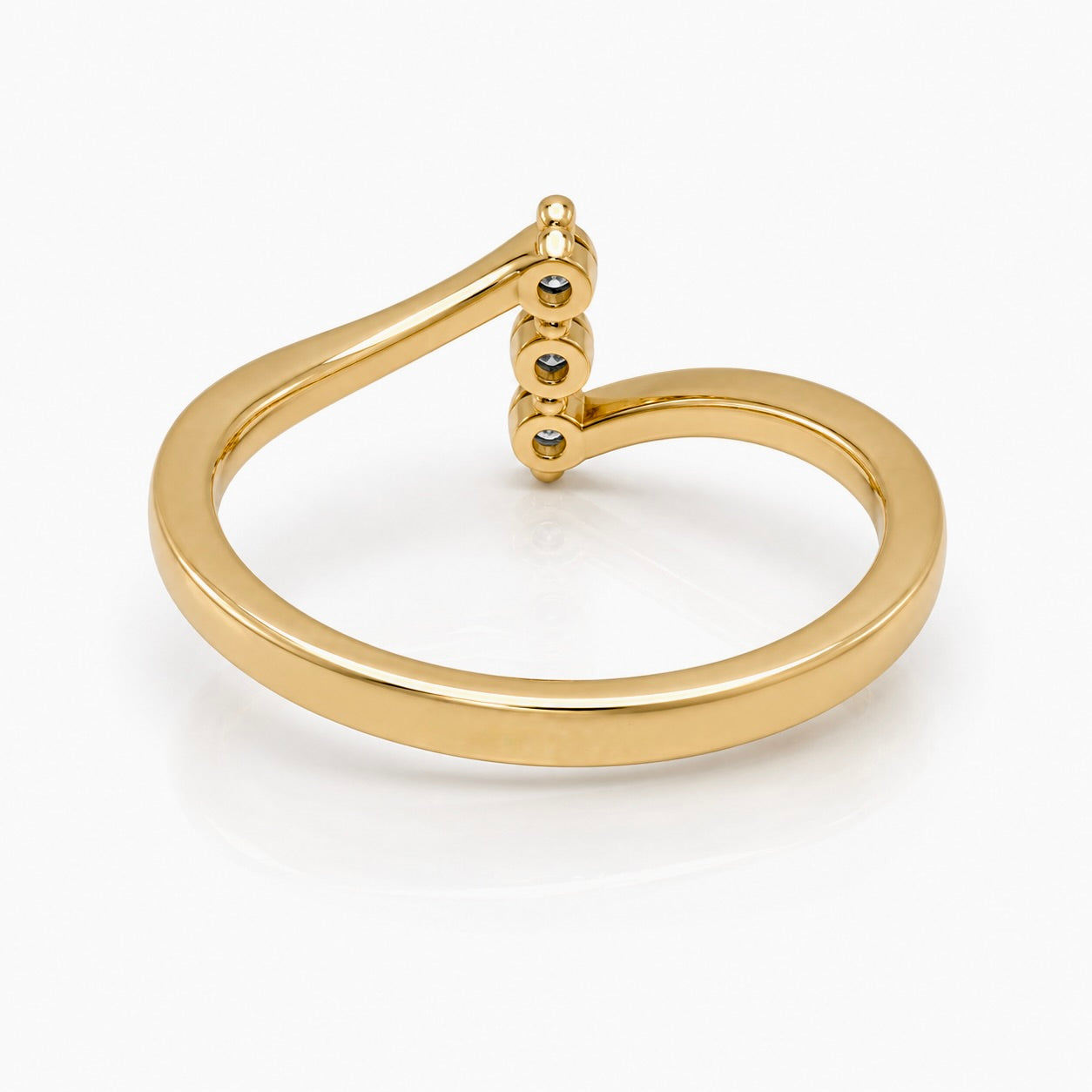 Triple-Stone Bypass Ring