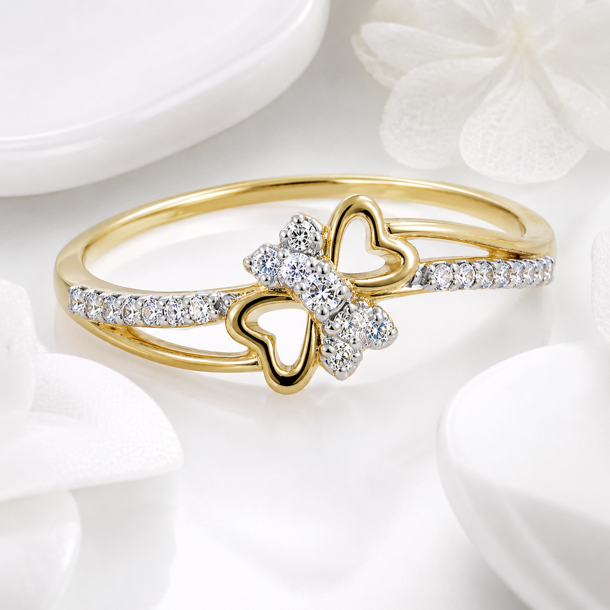 Double Heart  Ring