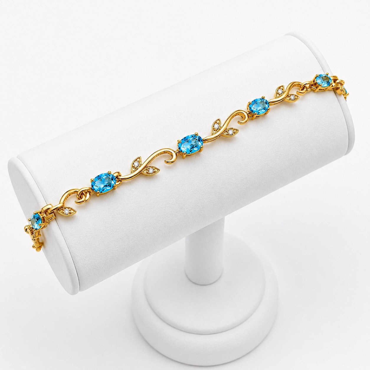 Botanical Blue Topaz Vine Bracelet