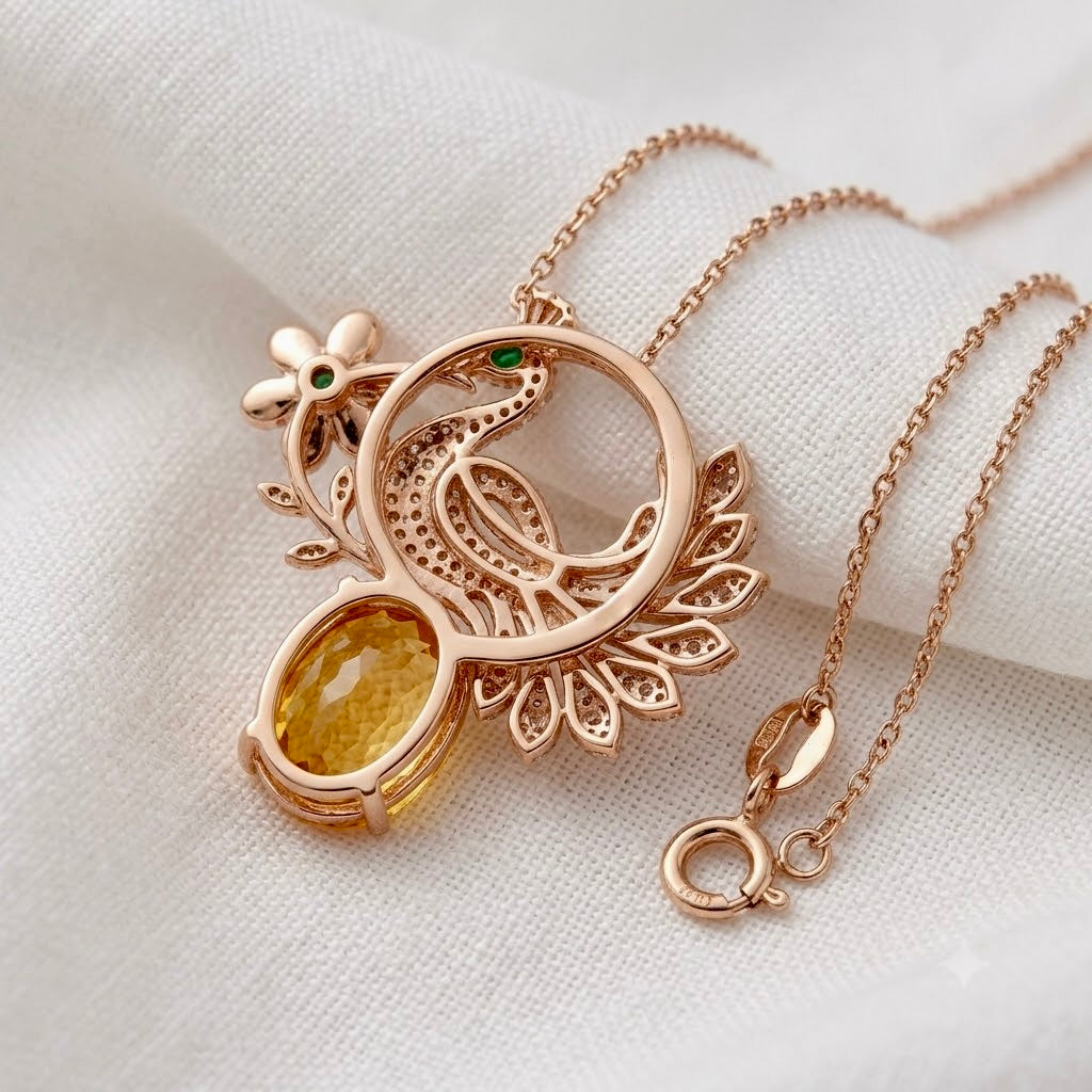 Aura Majestic peacock pendant
