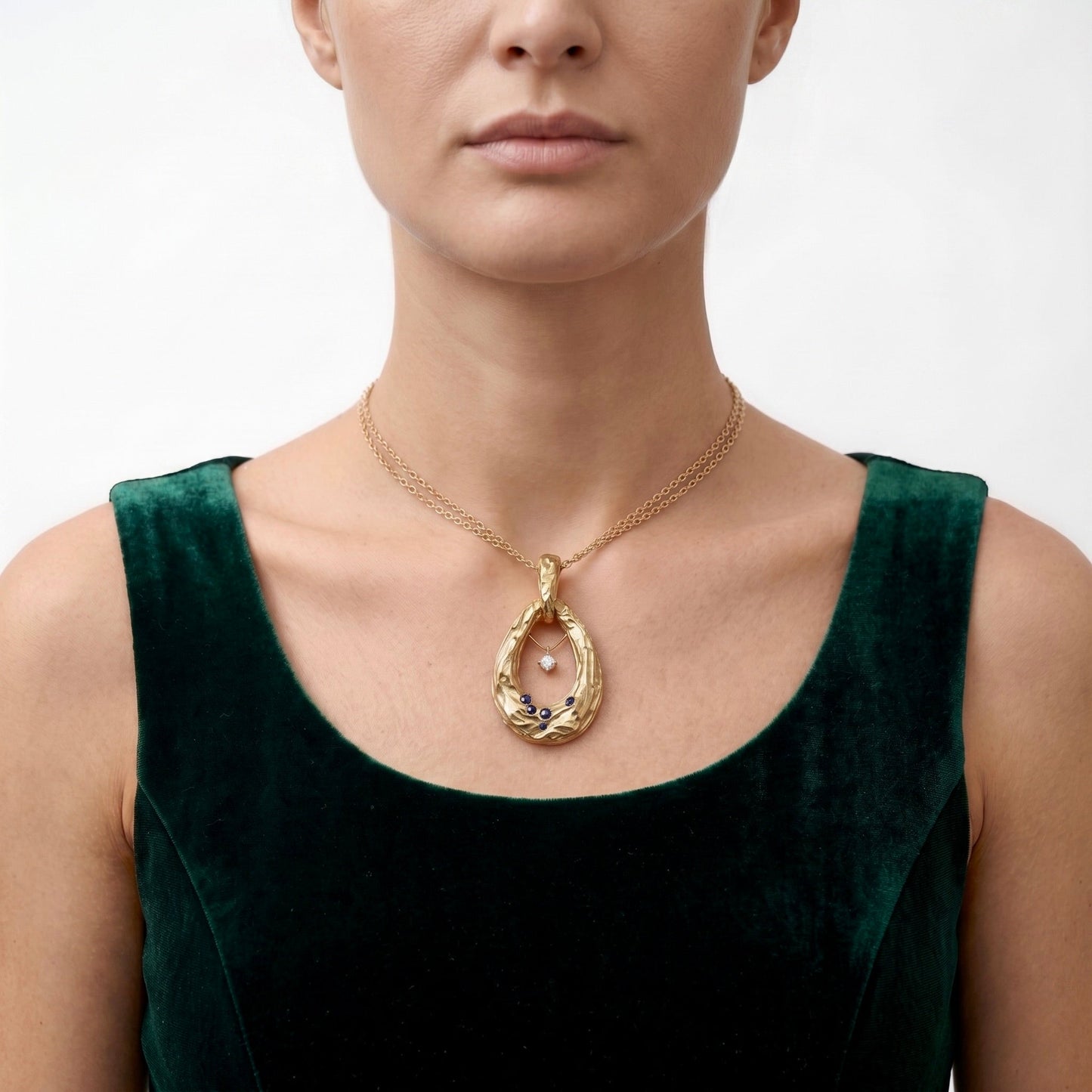 Imperial Textured Nest Pendant