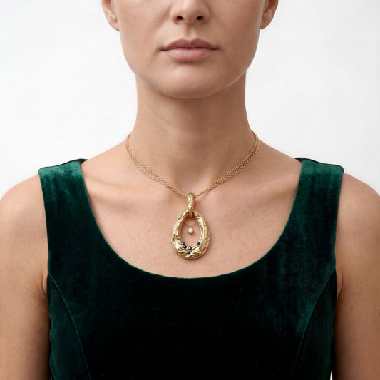 Imperial Textured Nest Pendant