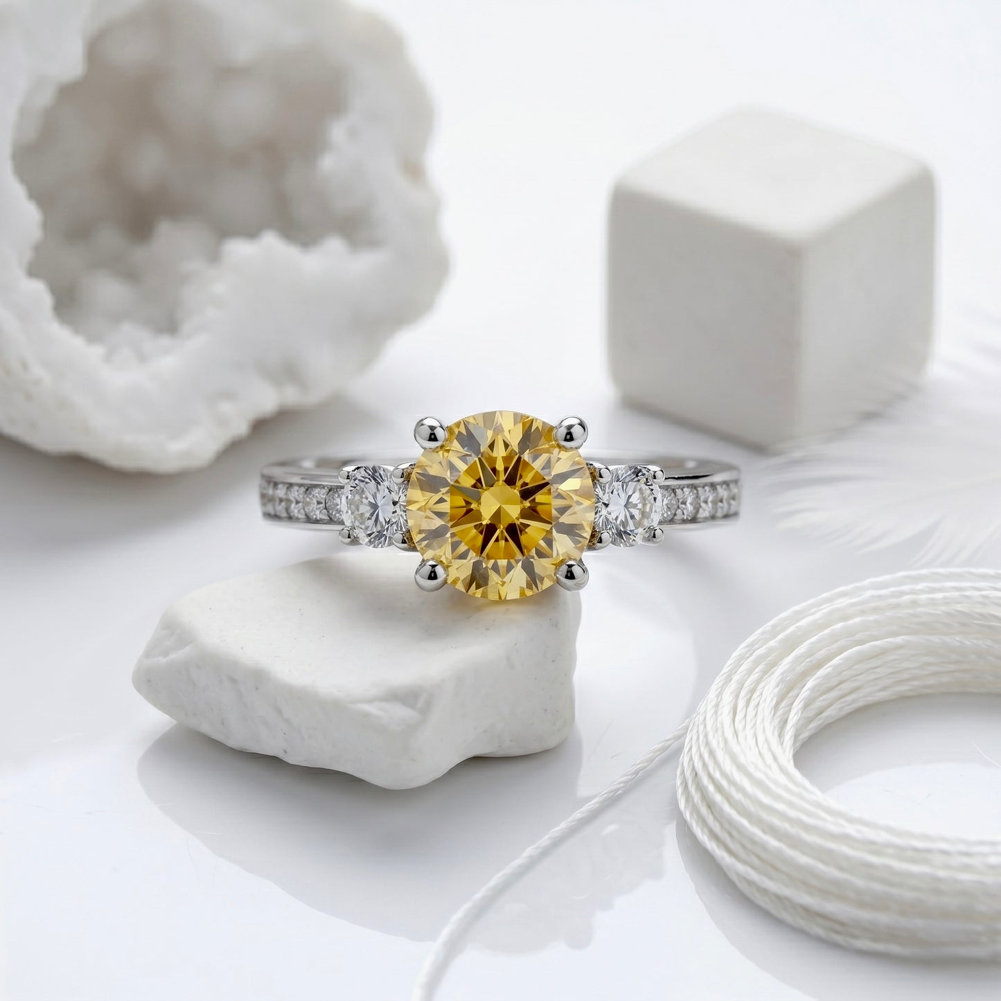 Aura Celeste Yellow Sapphire Rin