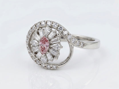 Aura Blossom Marquise Pink Diamond Ring