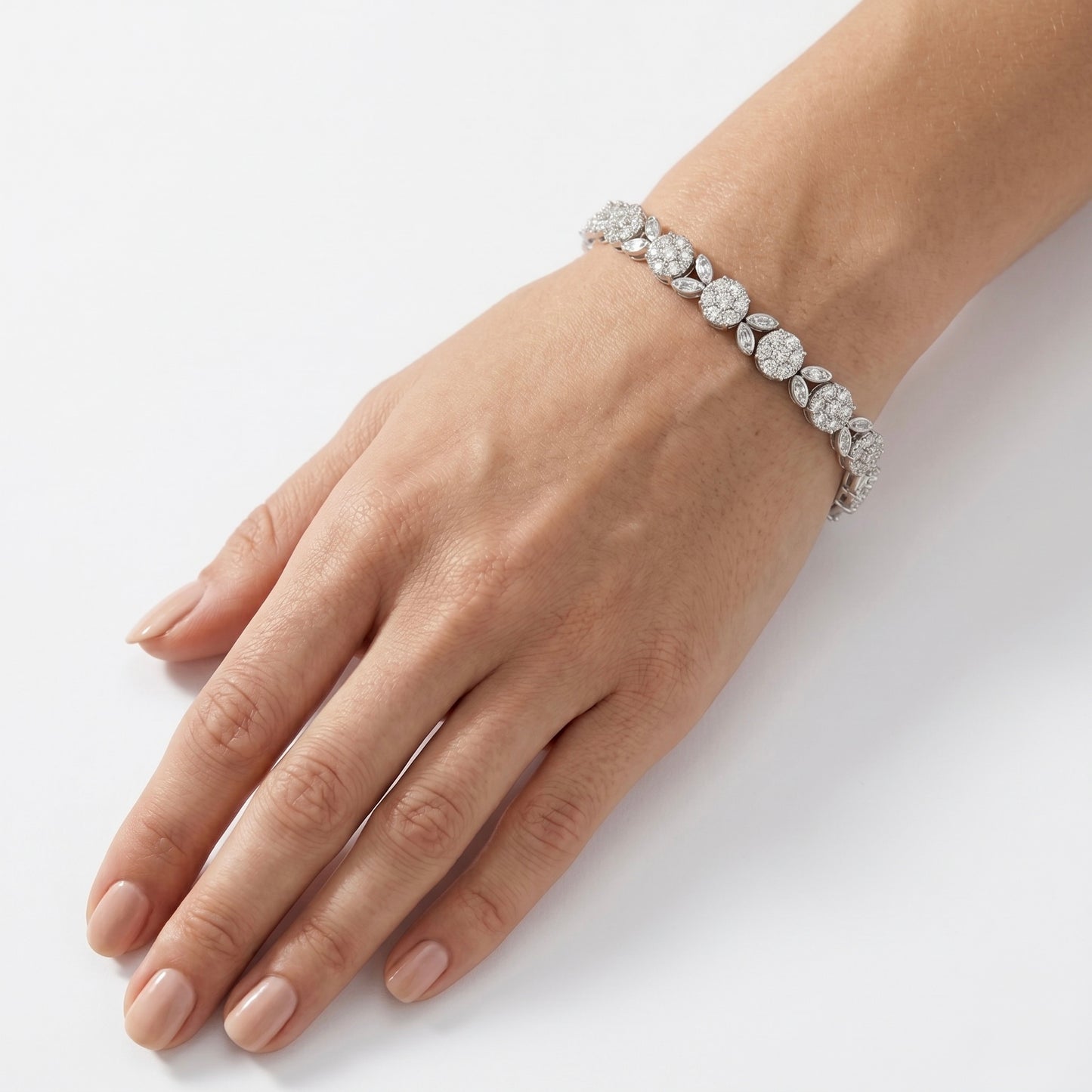 Imperial Cluster & Marquise Link Bracelet