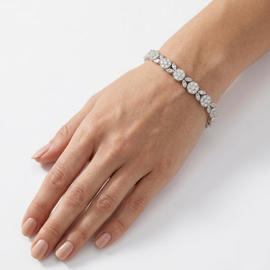 Imperial Cluster & Marquise Link Bracelet