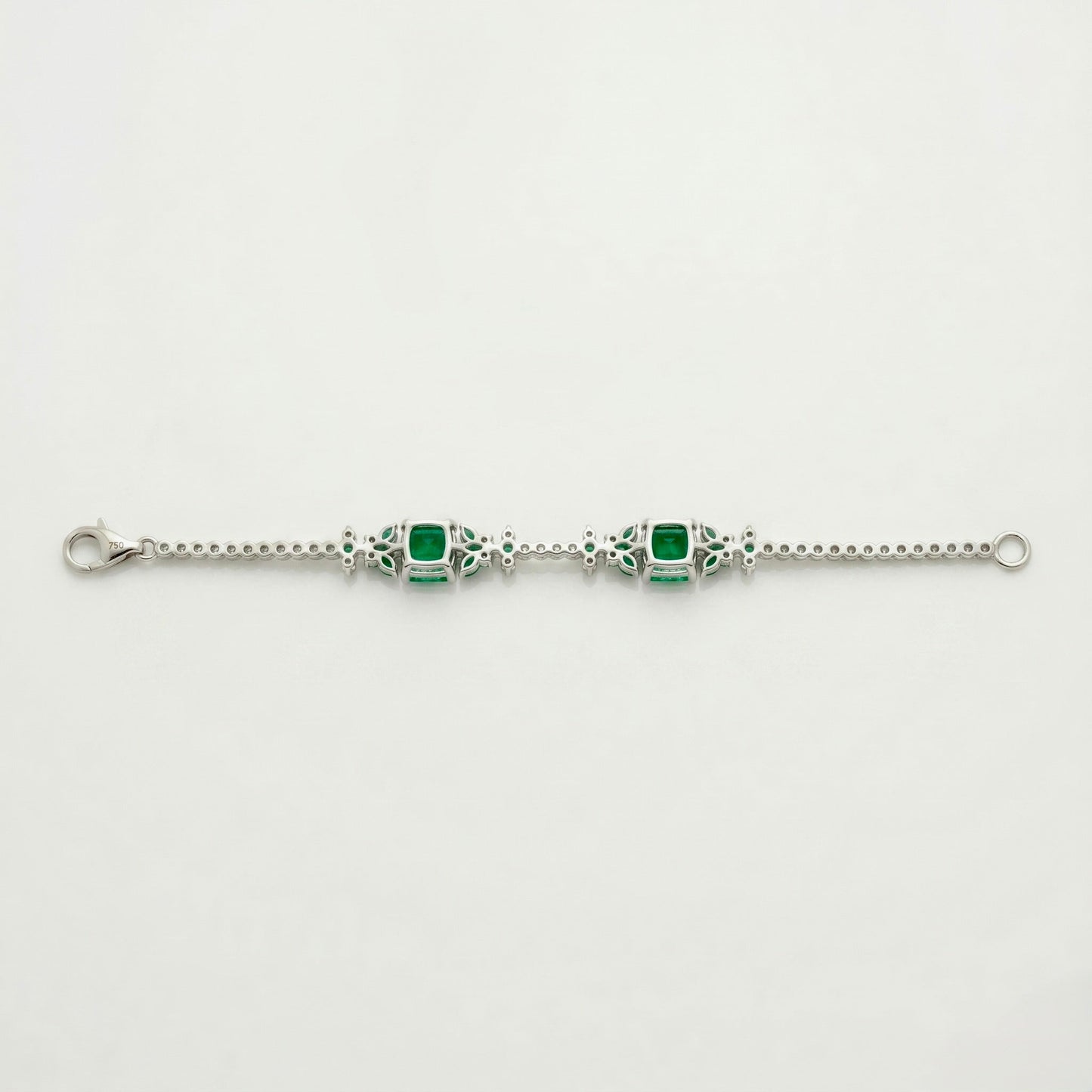 Emerald Blossom Tennis Bracelet