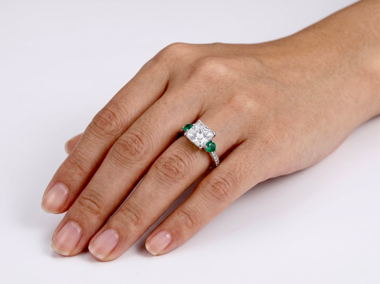 Aura Verda Princess Cut Diamond Ring