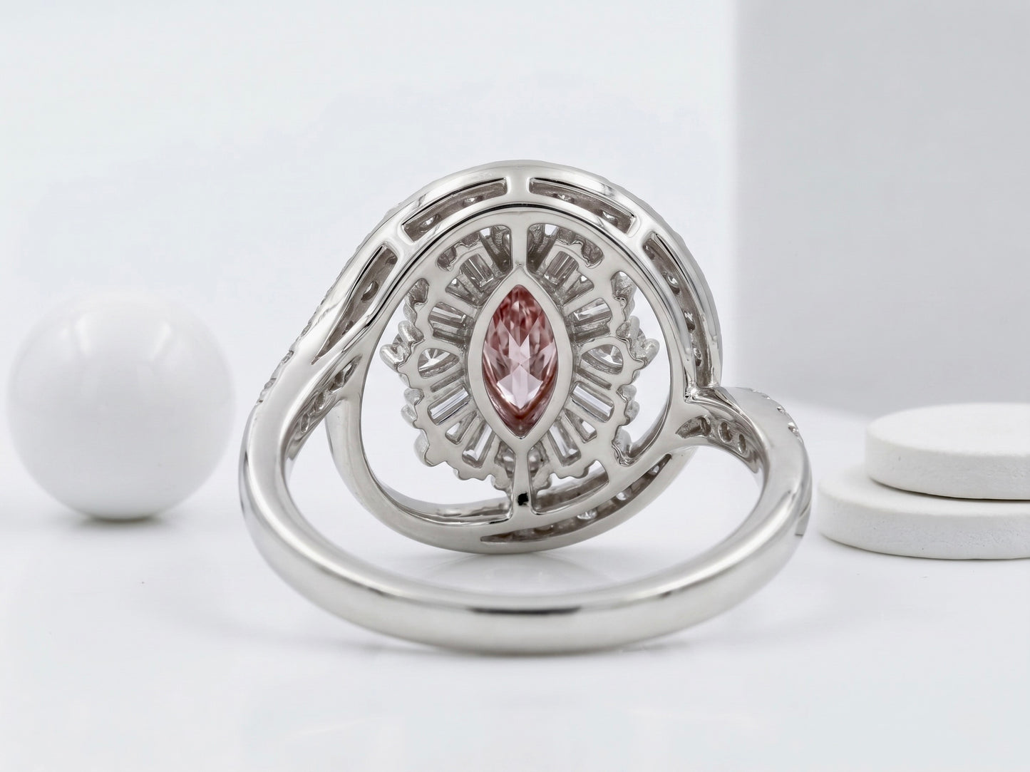 Aura Blossom Marquise Pink Diamond Ring