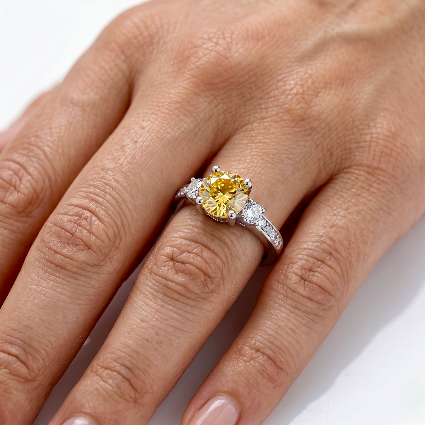 Aura Celeste Yellow Sapphire Rin