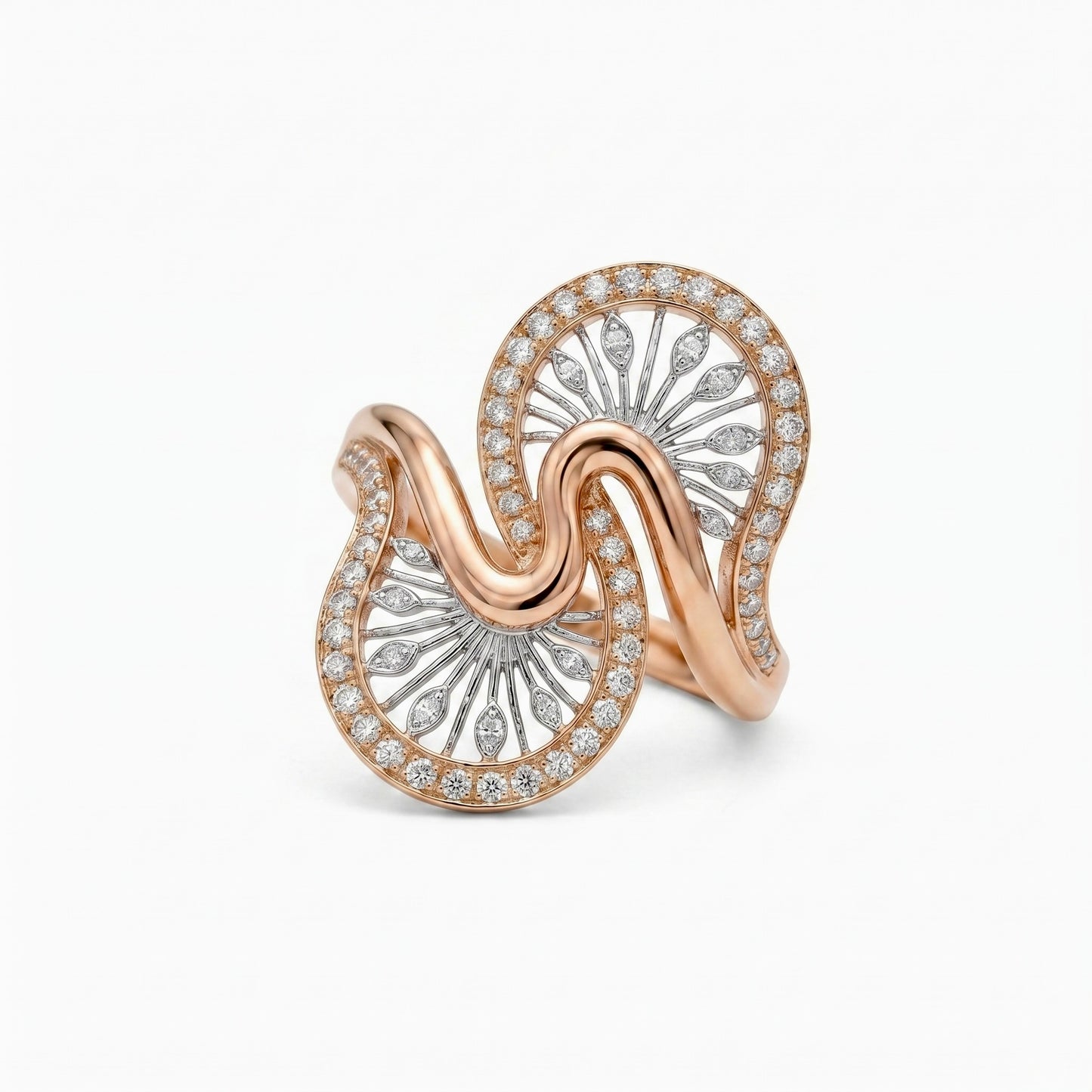 Peacock Whispers Statement Ring