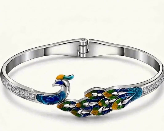 Peacock Meenakari Enamel Bangle