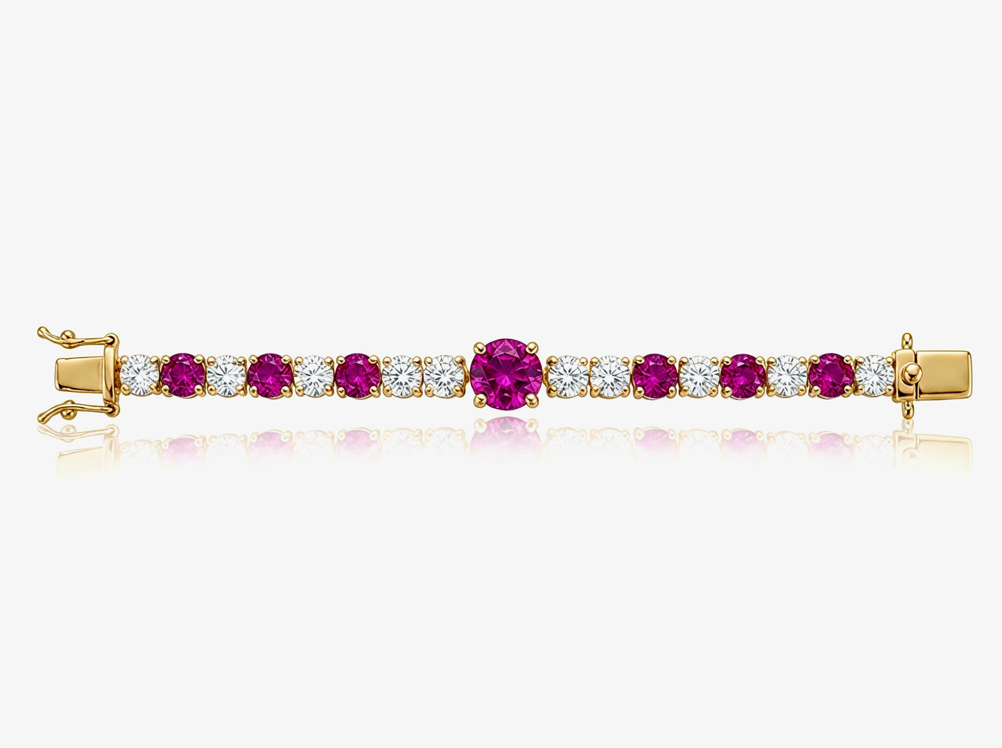 Ruby lite & Diamond Tennis Bracelet