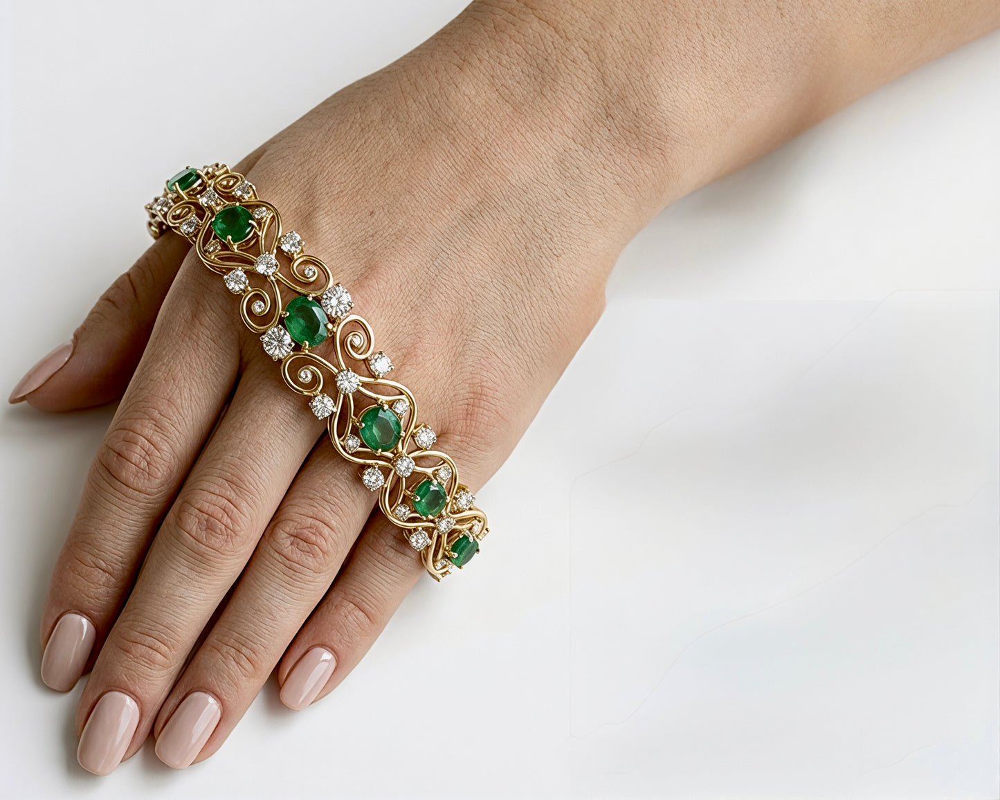 Filigree Emerald Filigree Bracelet