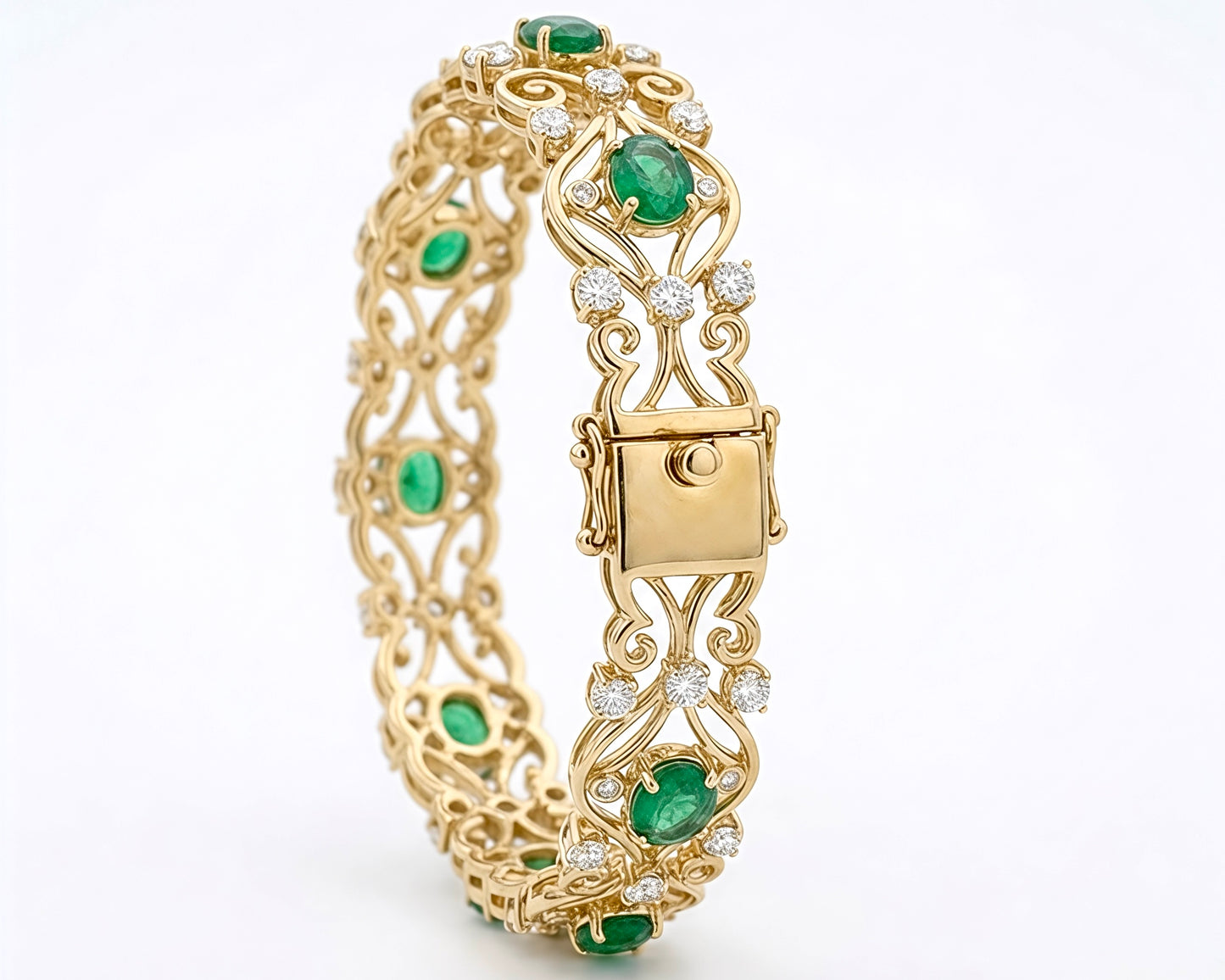 Filigree Emerald Filigree Bracelet