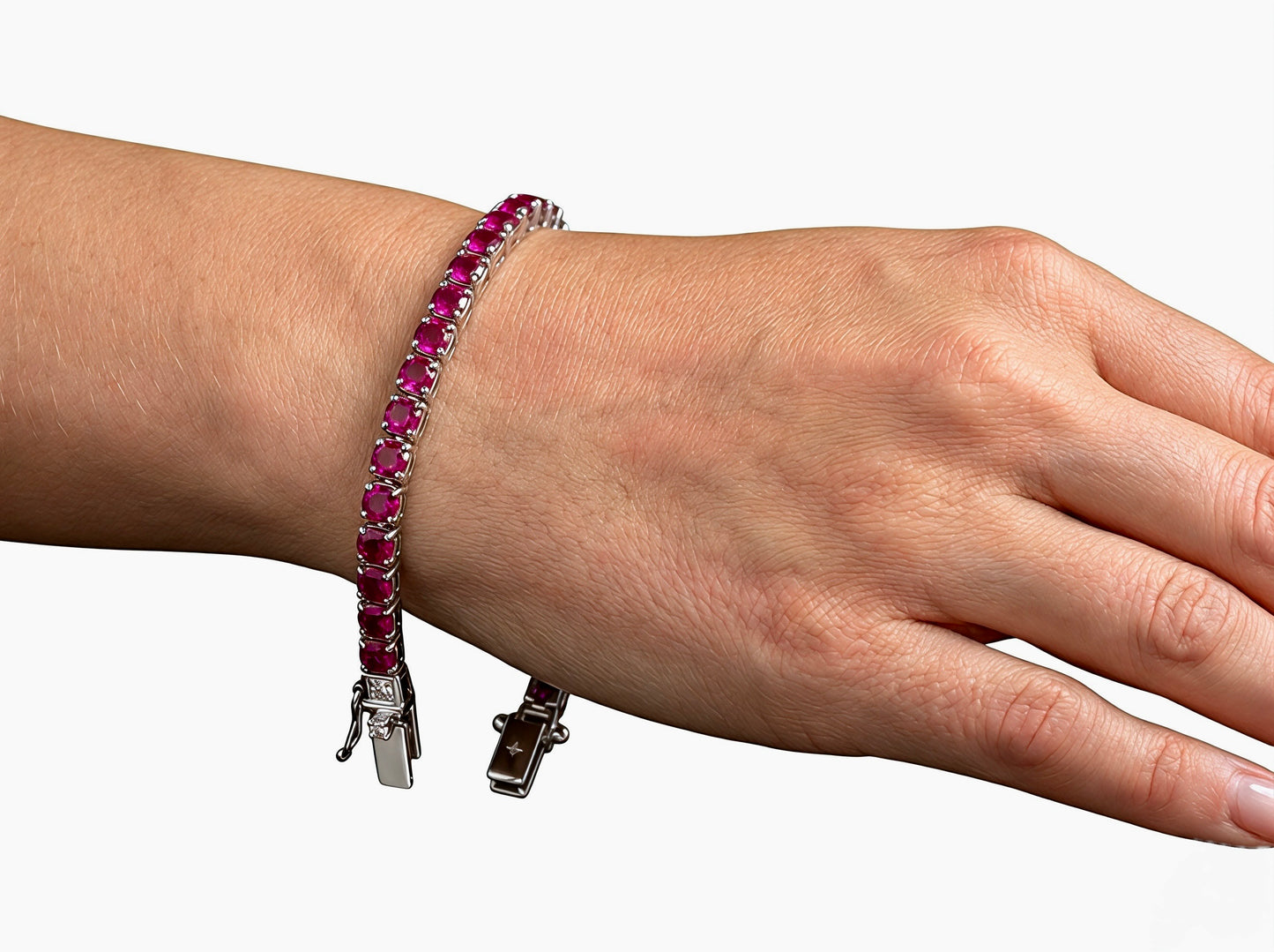 Imperial Rubellite Tennis Bracelet