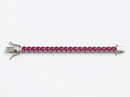 Imperial Rubellite Tennis Bracelet