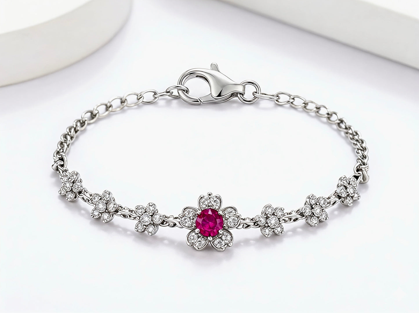 Imperial Sakura Ruby Blossom Bracelet