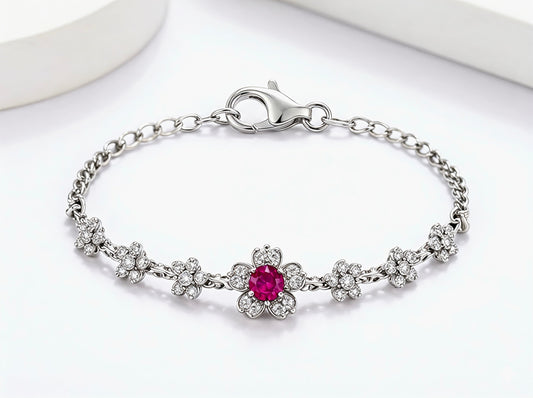 Imperial Sakura Ruby Blossom Bracelet
