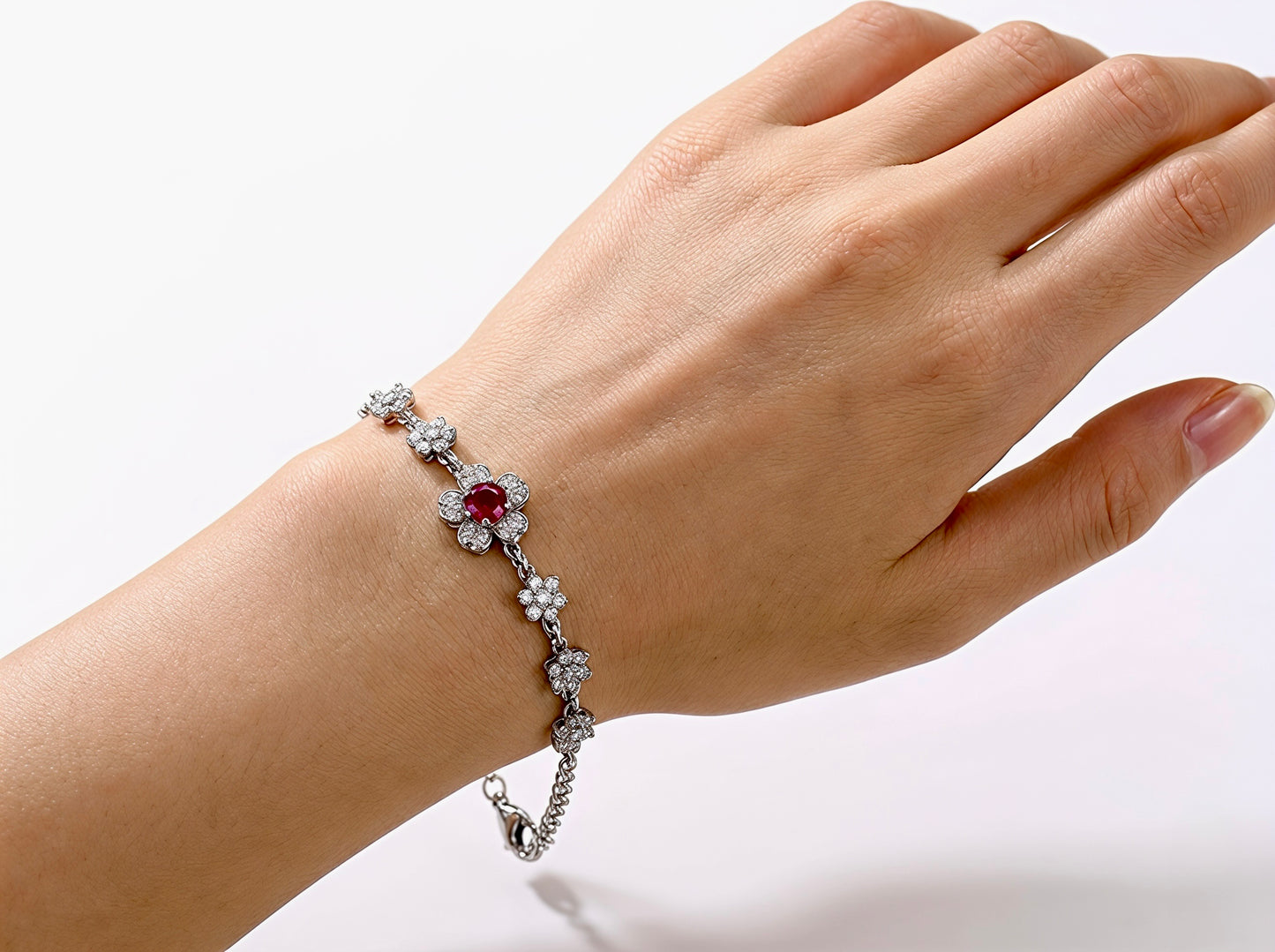 Imperial Sakura Ruby Blossom Bracelet