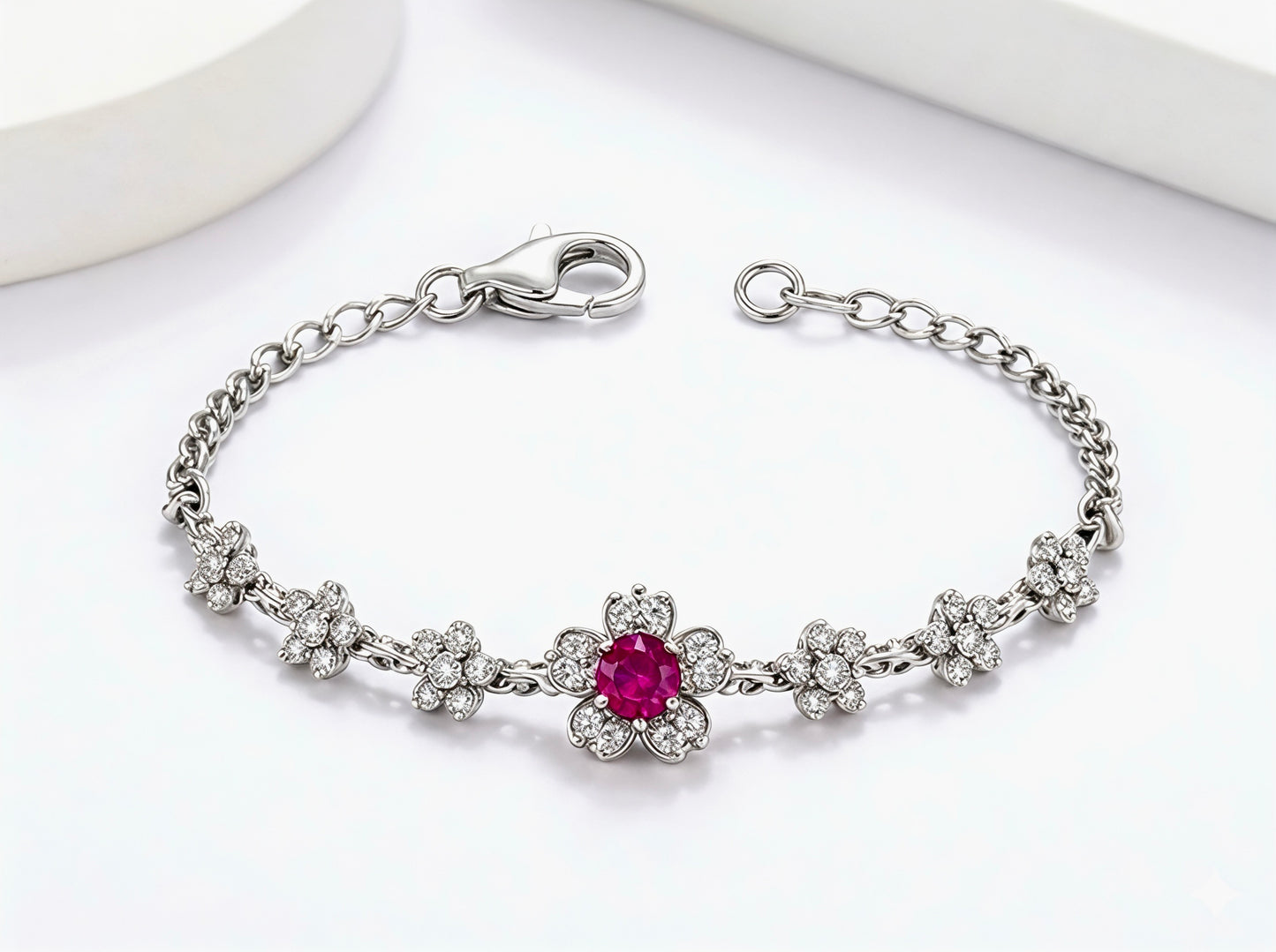 Imperial Sakura Ruby Blossom Bracelet
