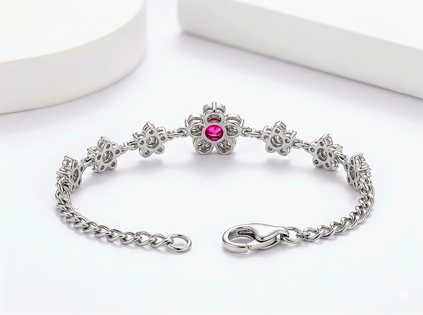 Imperial Sakura Ruby Blossom Bracelet