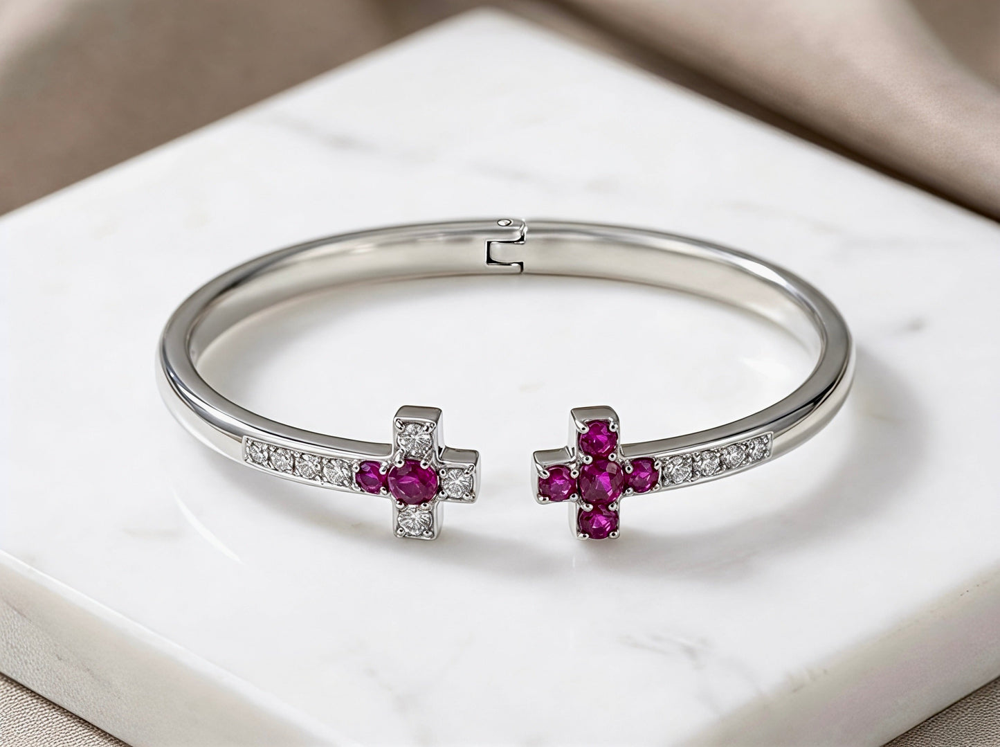 Imperial Cross Bypass Bangle