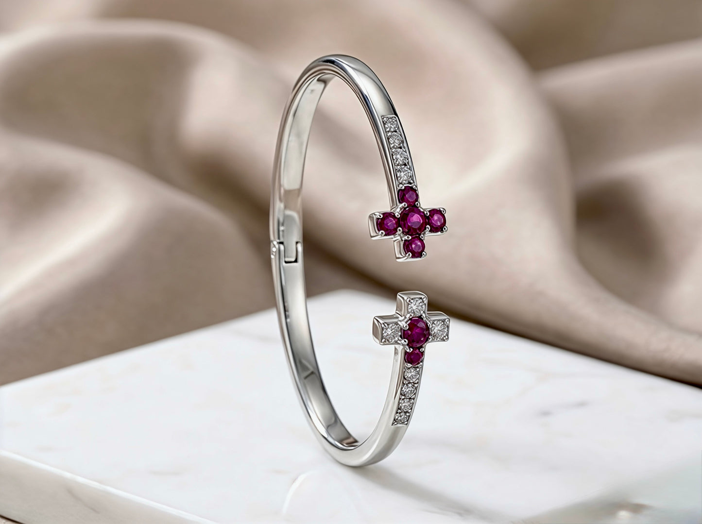 Imperial Cross Bypass Bangle