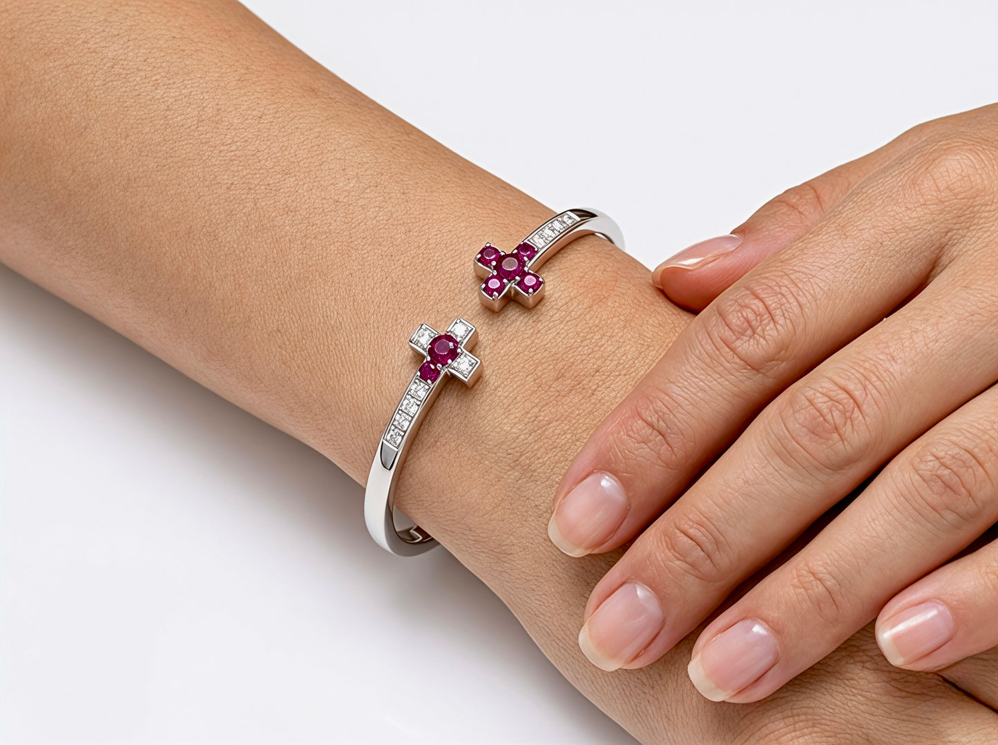 Imperial Cross Bypass Bangle