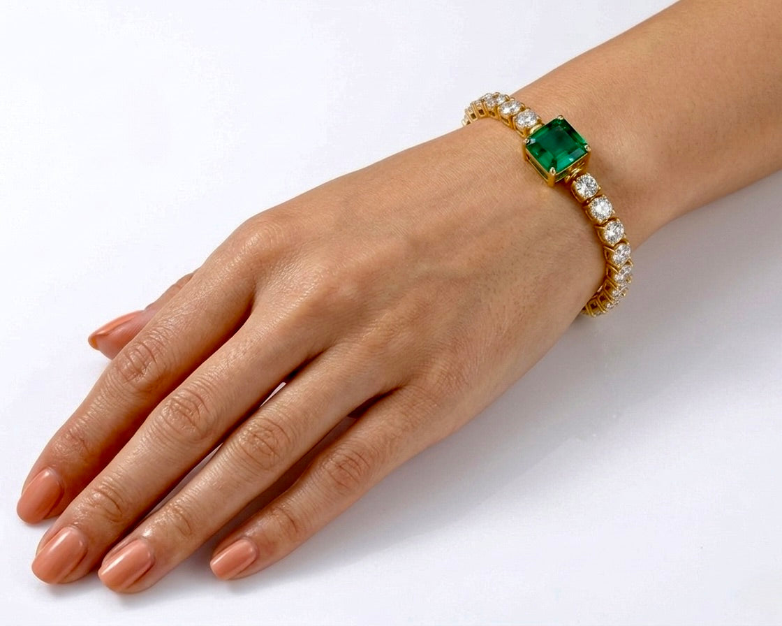 Imperial Emerald Tennis Bracelet