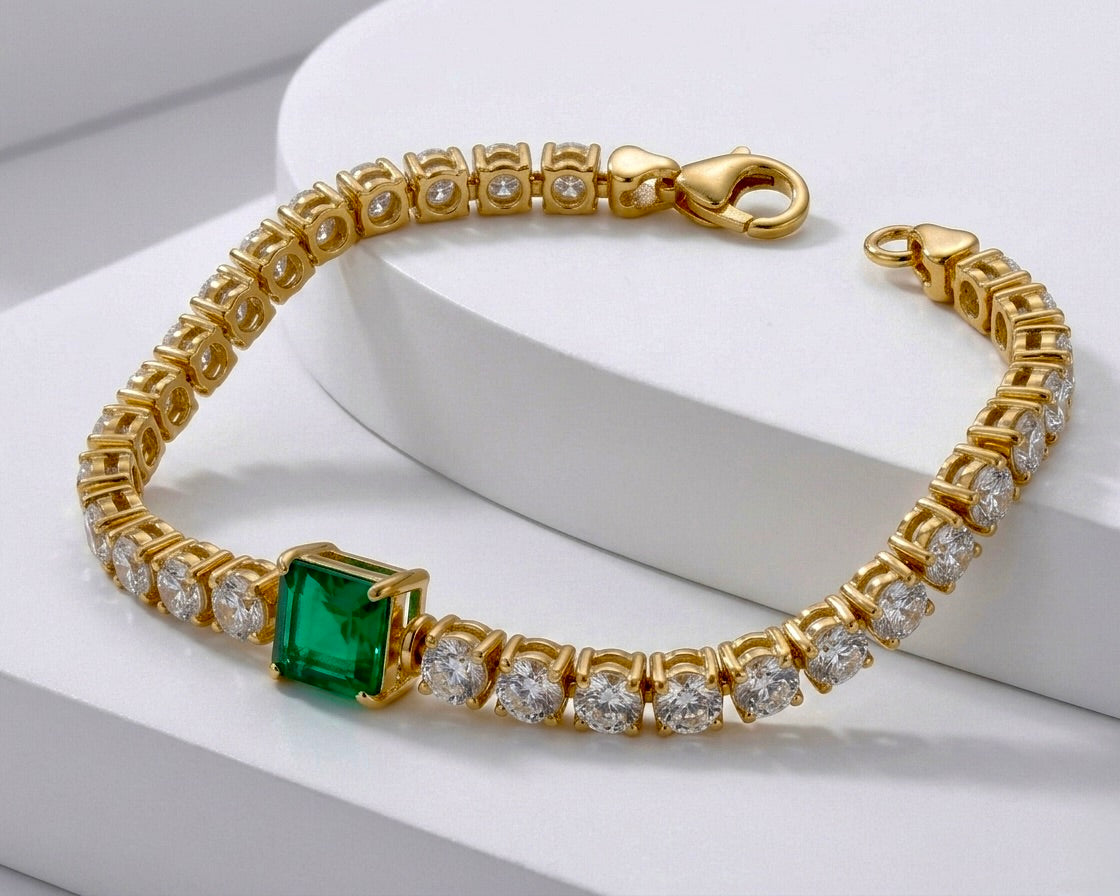 Imperial Emerald Tennis Bracelet