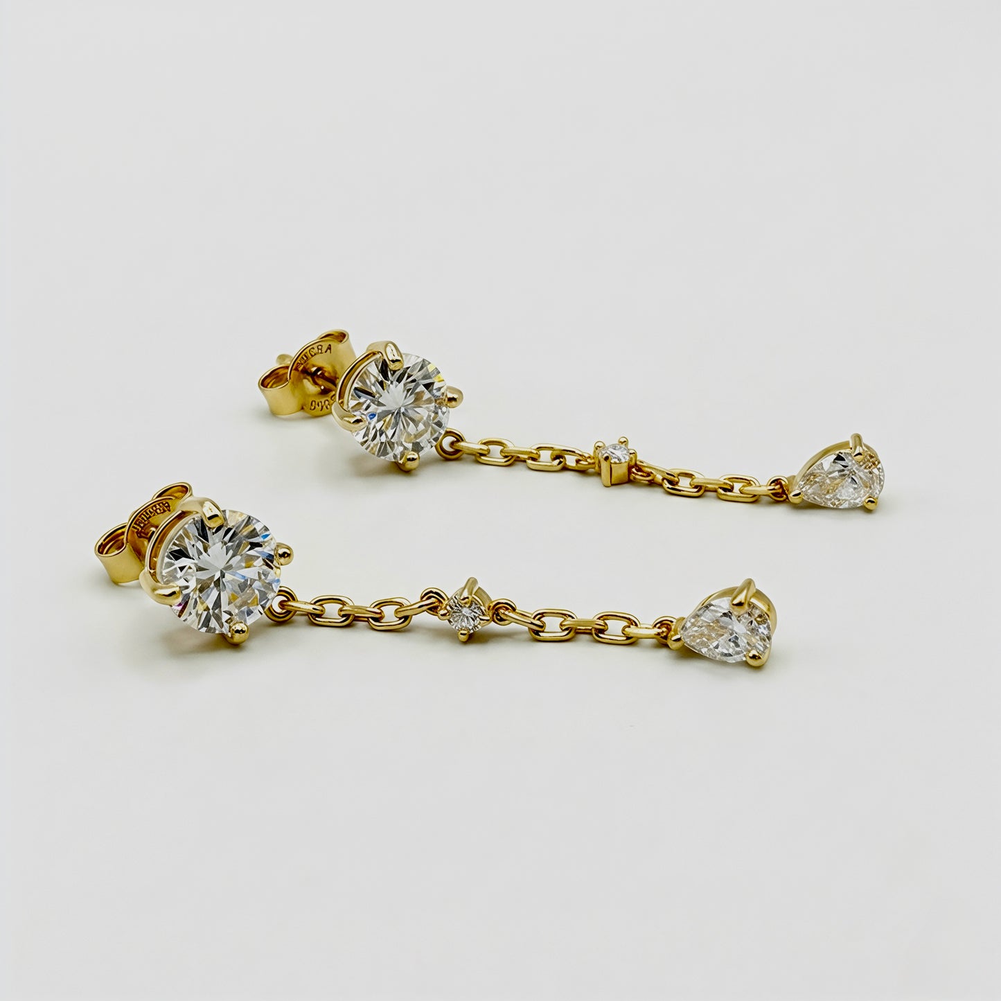 Celestial Shimmer Diamond Link Drop Earring