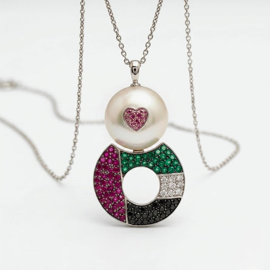 UAE Flag Pearl Pendant