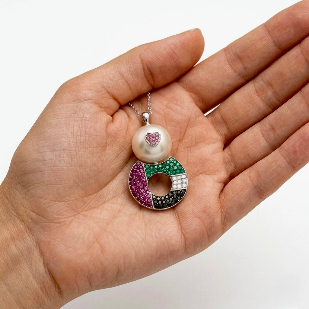 UAE Flag Pearl Pendant