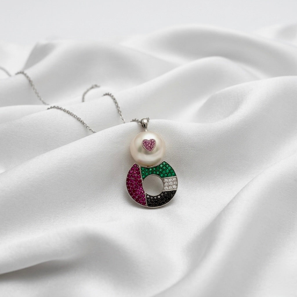 UAE Flag Pearl Pendant