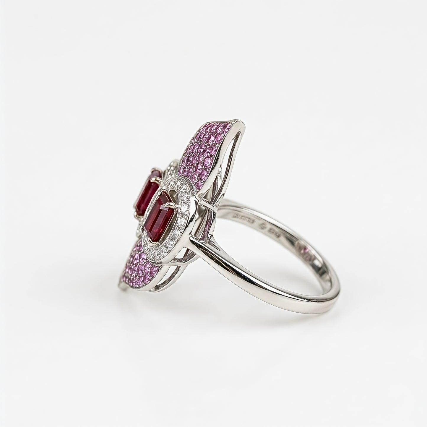 Imperial Infinity Leaf Ruby Ring
