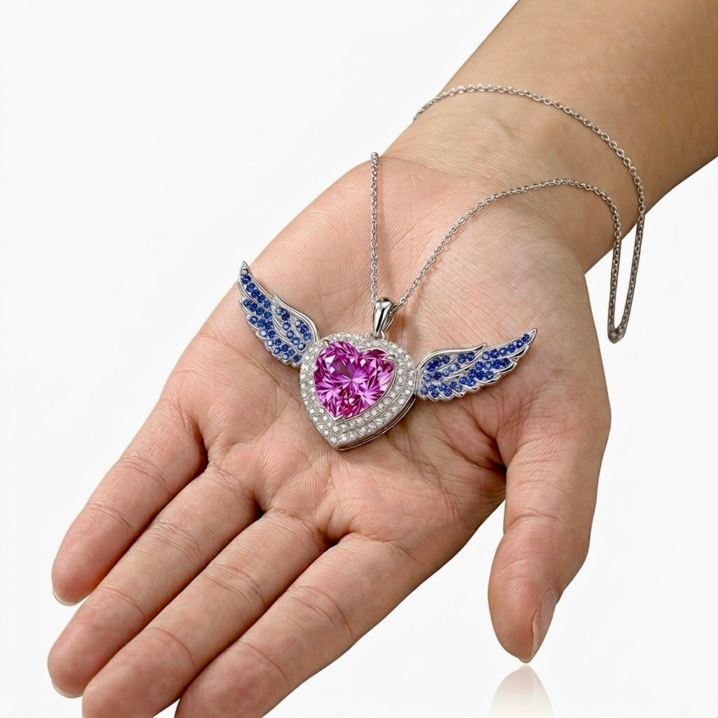 Celestial Angel Heart Pendant