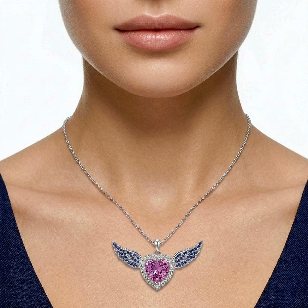 Celestial Angel Heart Pendant