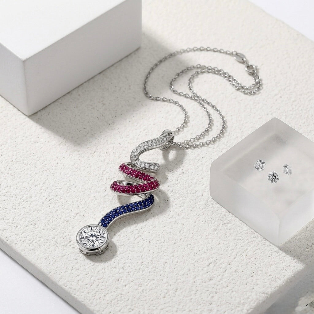 Cascade Ribbon Pendant