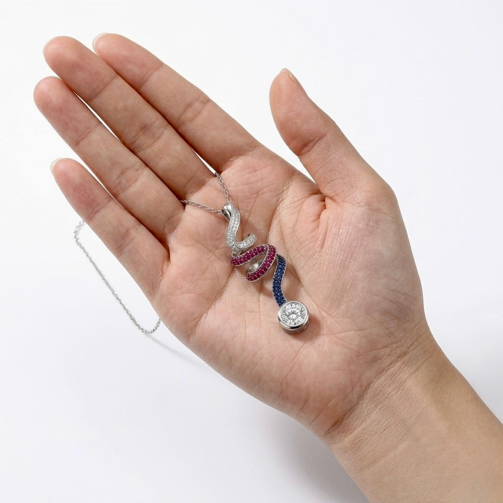 Cascade Ribbon Pendant