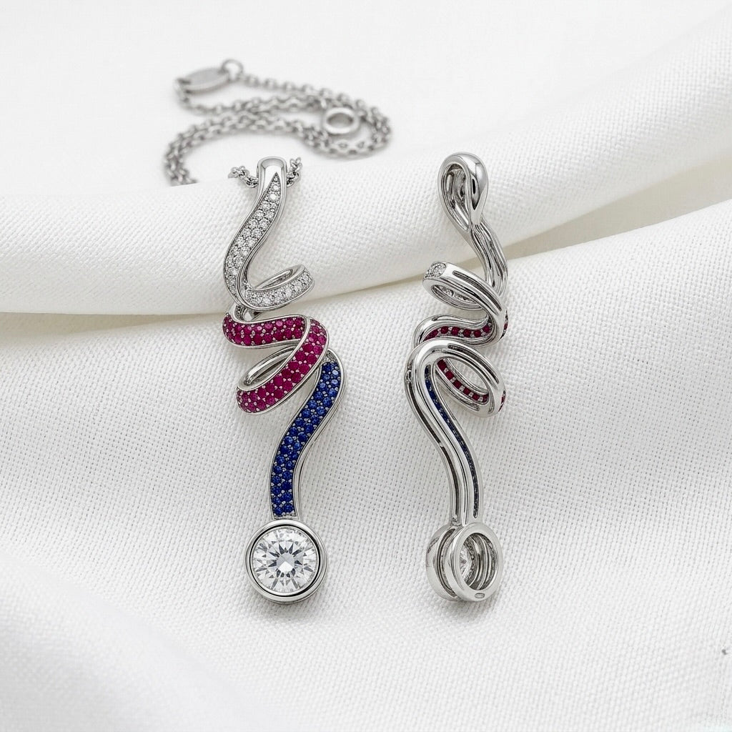 Cascade Ribbon Pendant