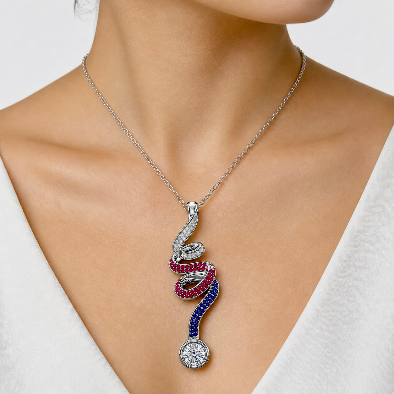 Cascade Ribbon Pendant