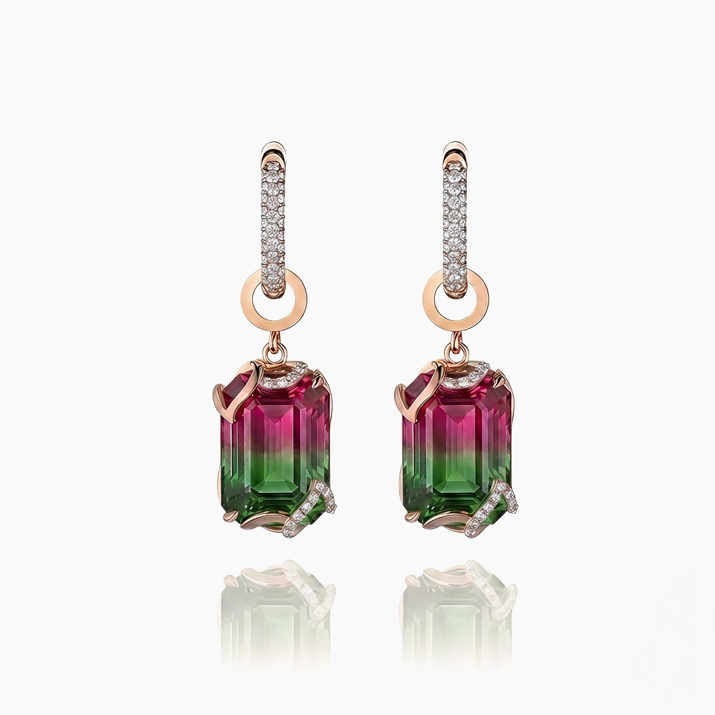 green Tourmaline Drop Earrings